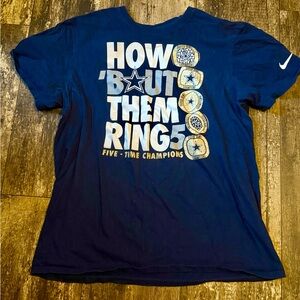 Men's Nike Navy Dallas Cowboys How 'Bout Them Rings T-Shirt Medium